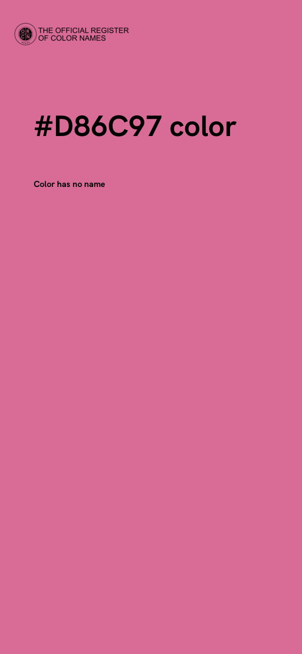#D86C97 color image