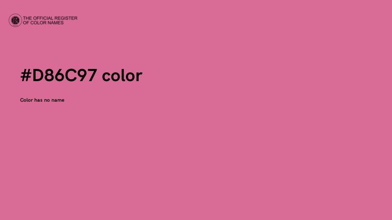 #D86C97 color image