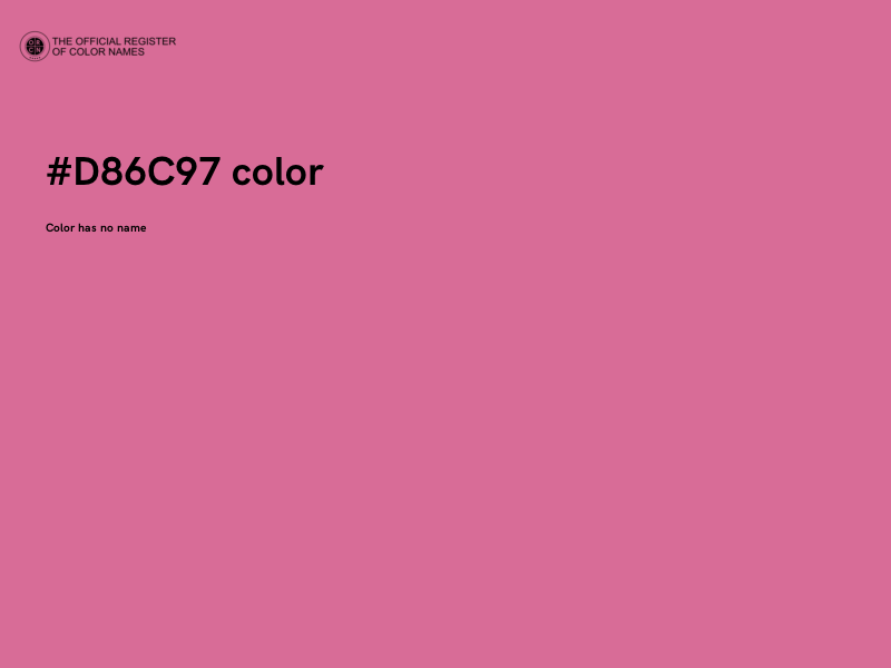#D86C97 color image