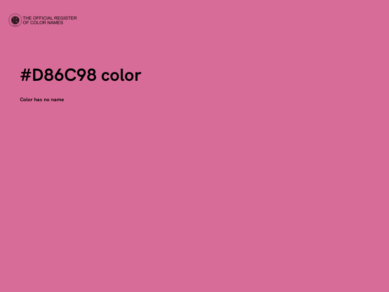 #D86C98 color image