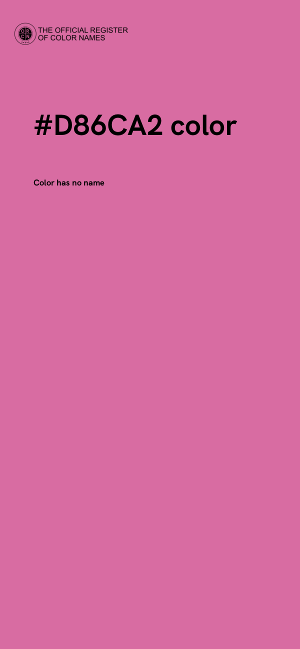 #D86CA2 color image