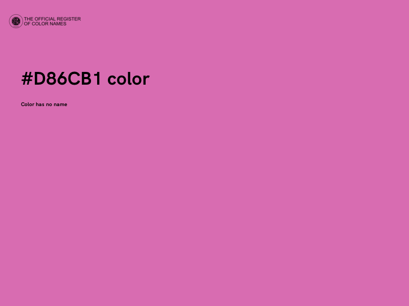 #D86CB1 color image