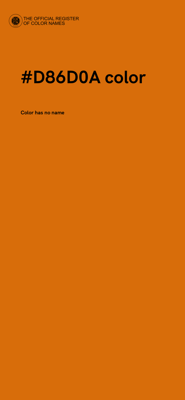 #D86D0A color image