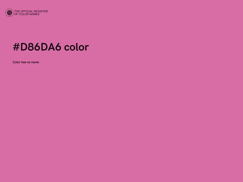 #D86DA6 color image