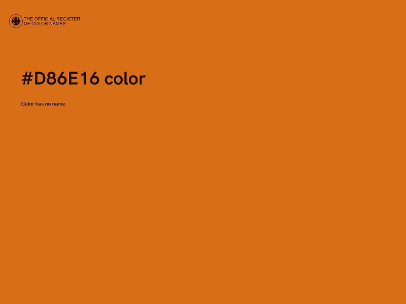 #D86E16 color image