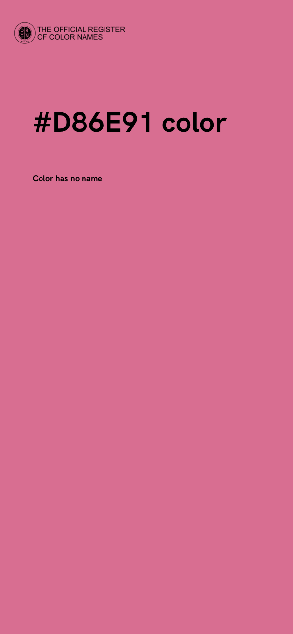#D86E91 color image