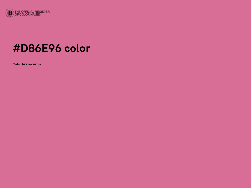 #D86E96 color image