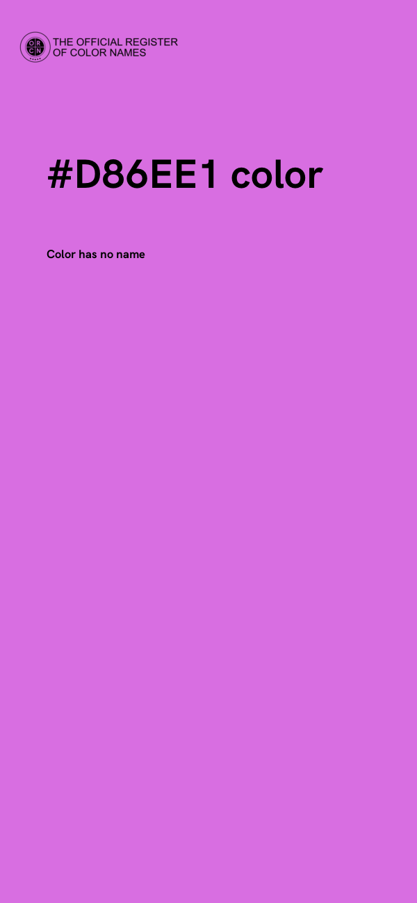 #D86EE1 color image