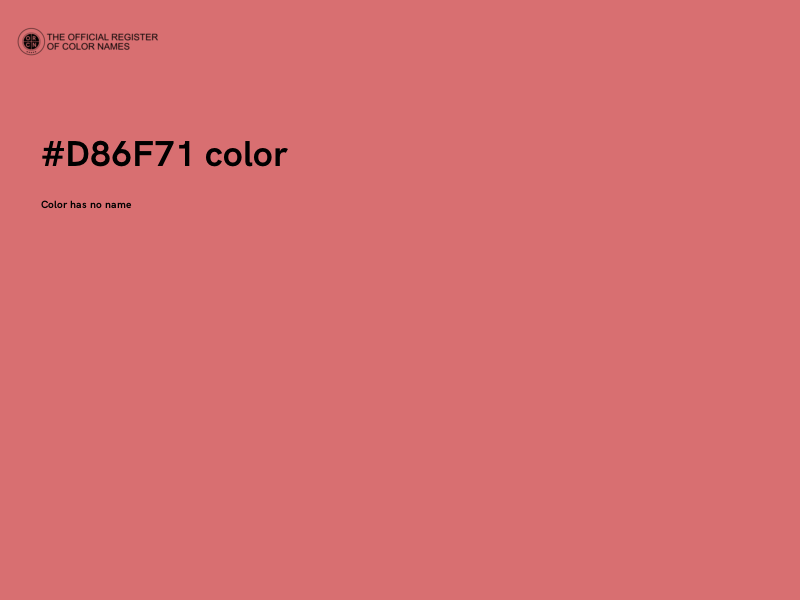#D86F71 color image