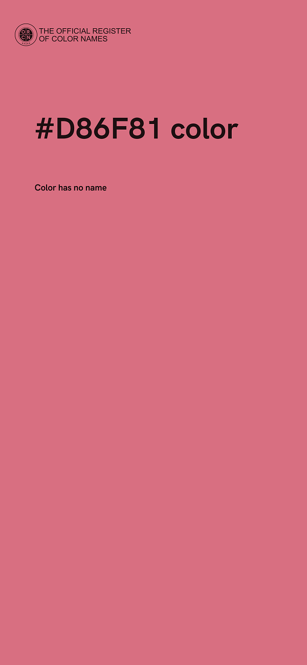#D86F81 color image