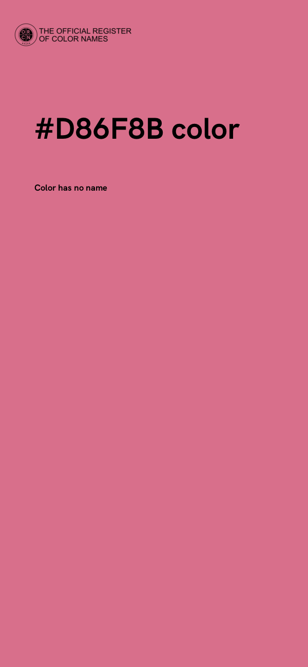 #D86F8B color image