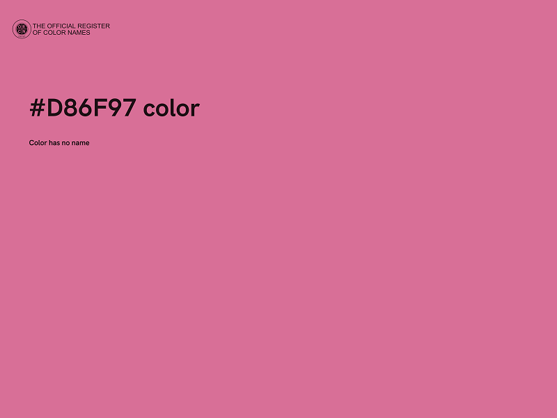 #D86F97 color image