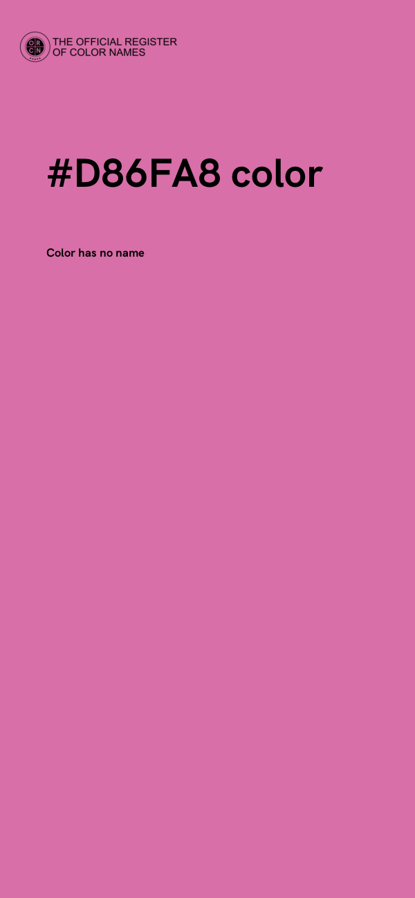#D86FA8 color image