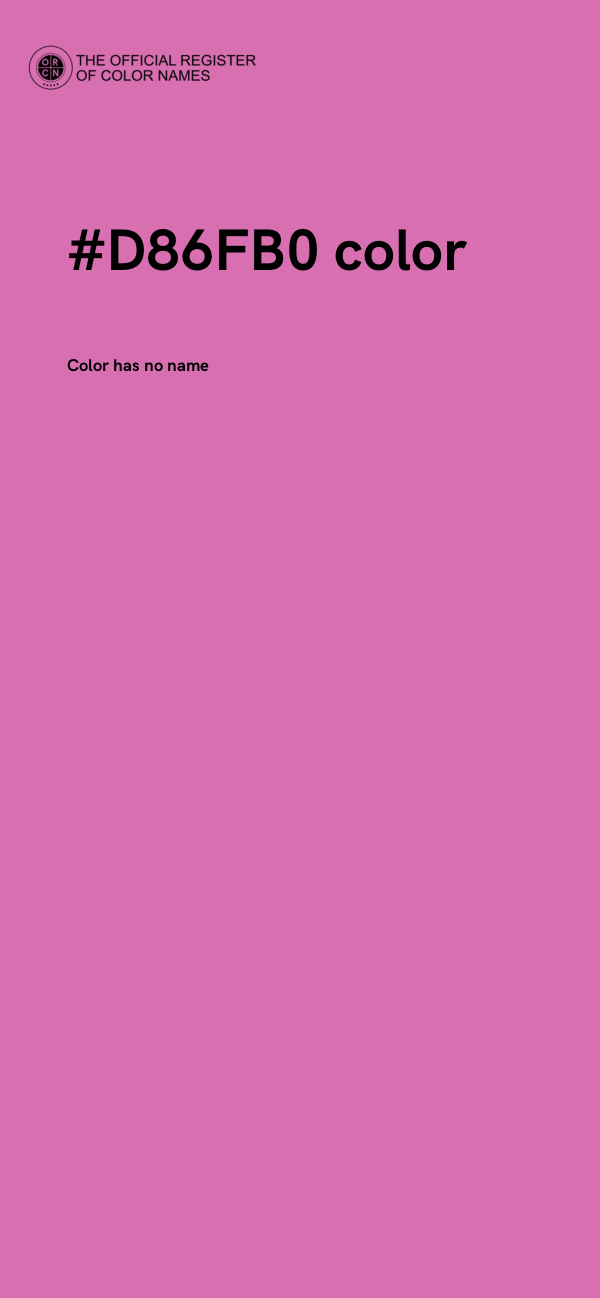 #D86FB0 color image