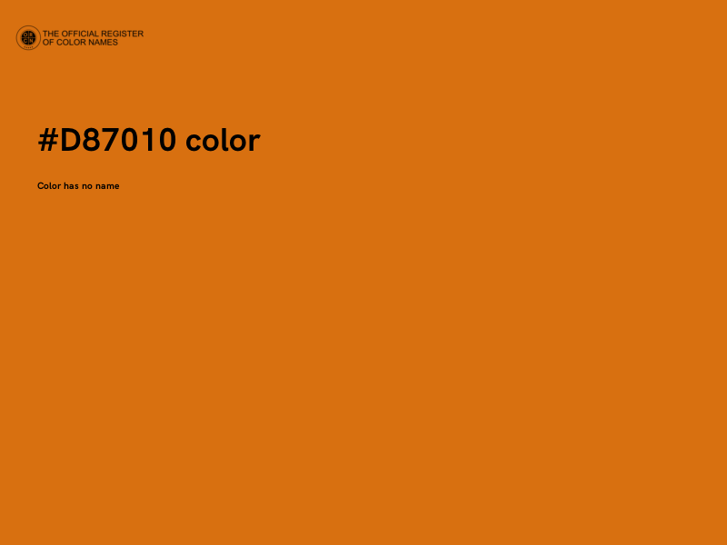 #D87010 color image