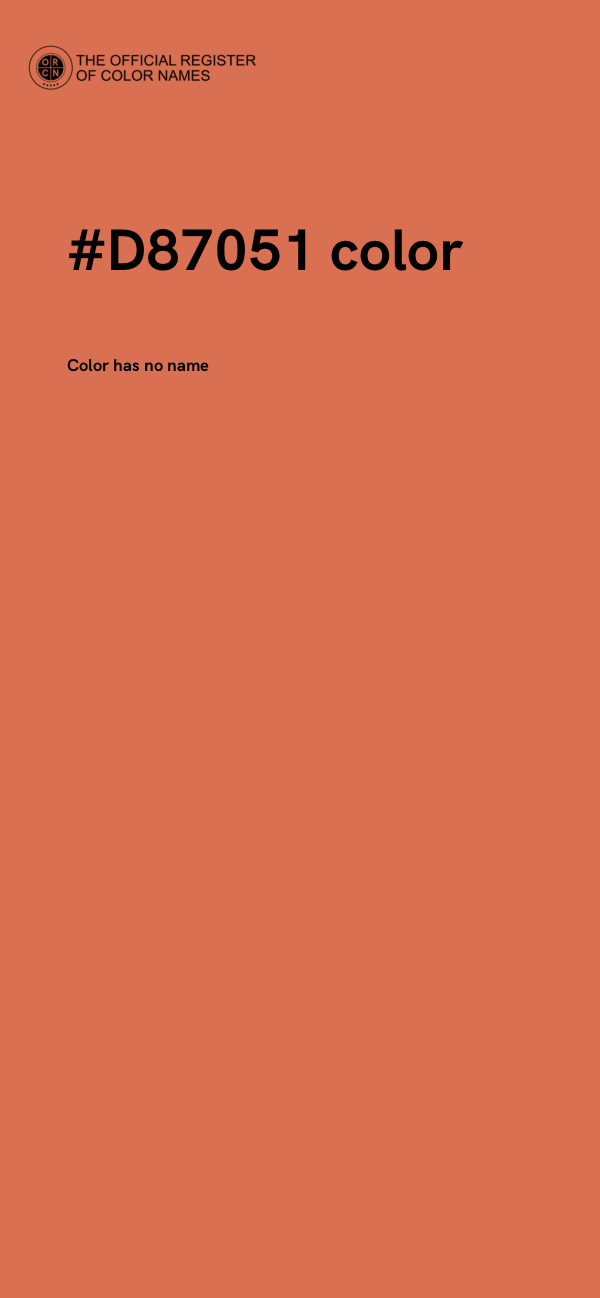 #D87051 color image