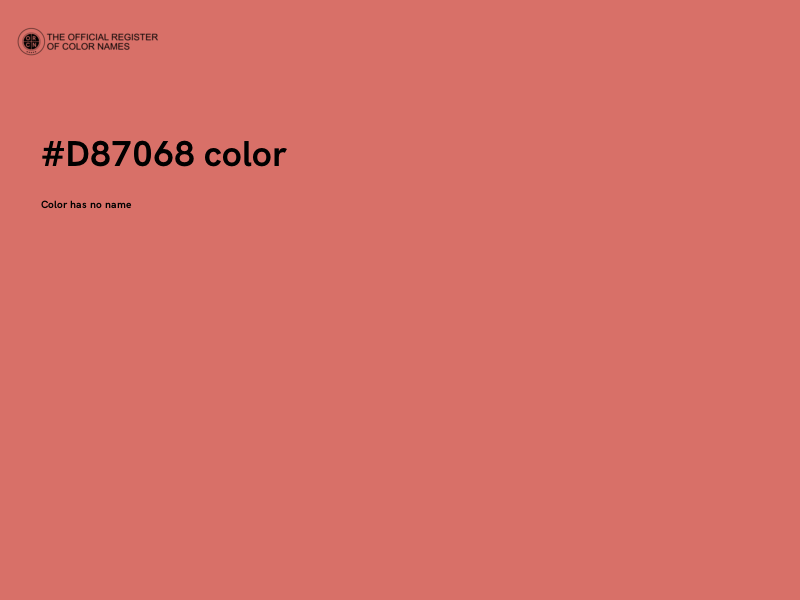 #D87068 color image