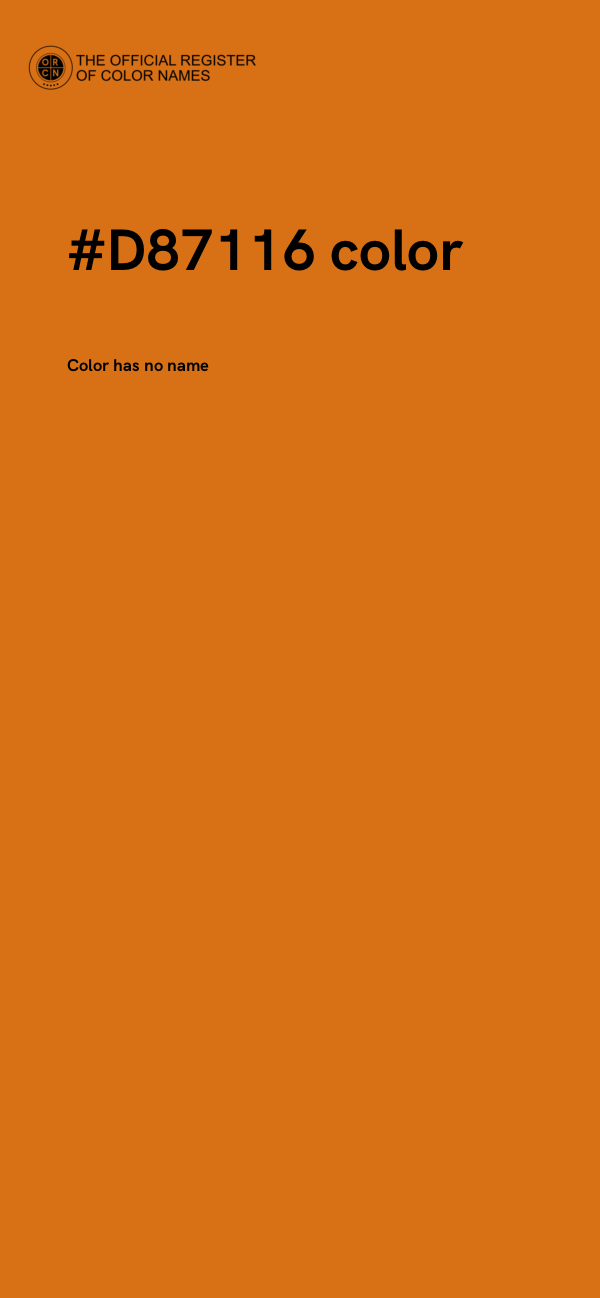 #D87116 color image