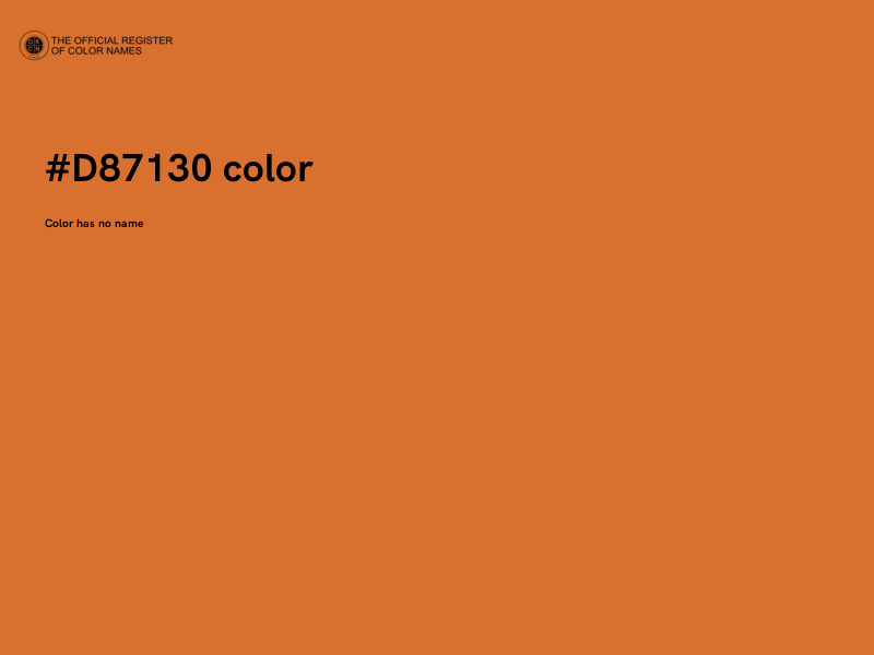#D87130 color image