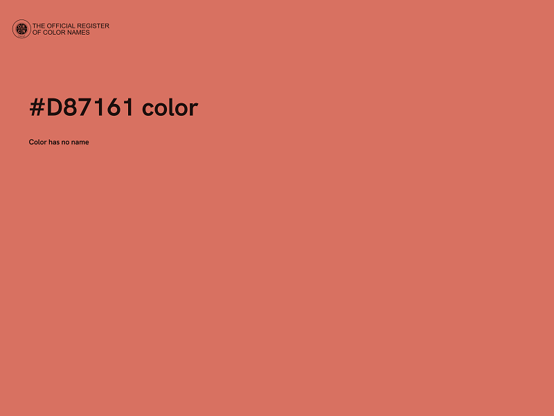 #D87161 color image