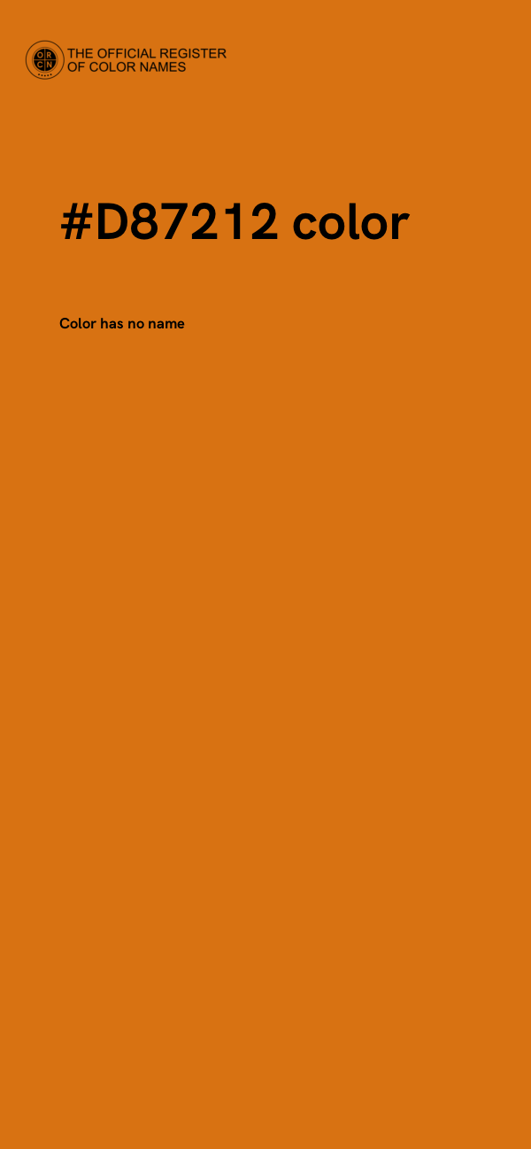 #D87212 color image