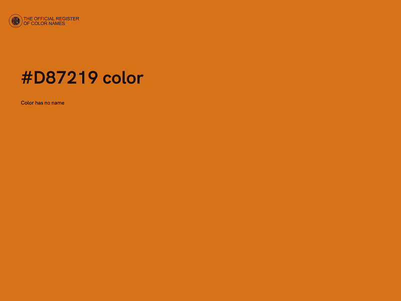 #D87219 color image