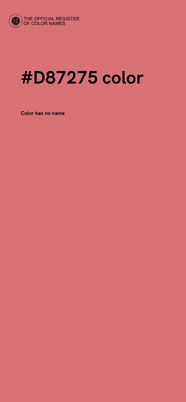 #D87275 color image