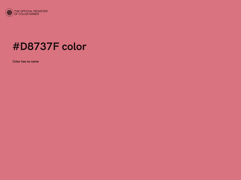 #D8737F color image