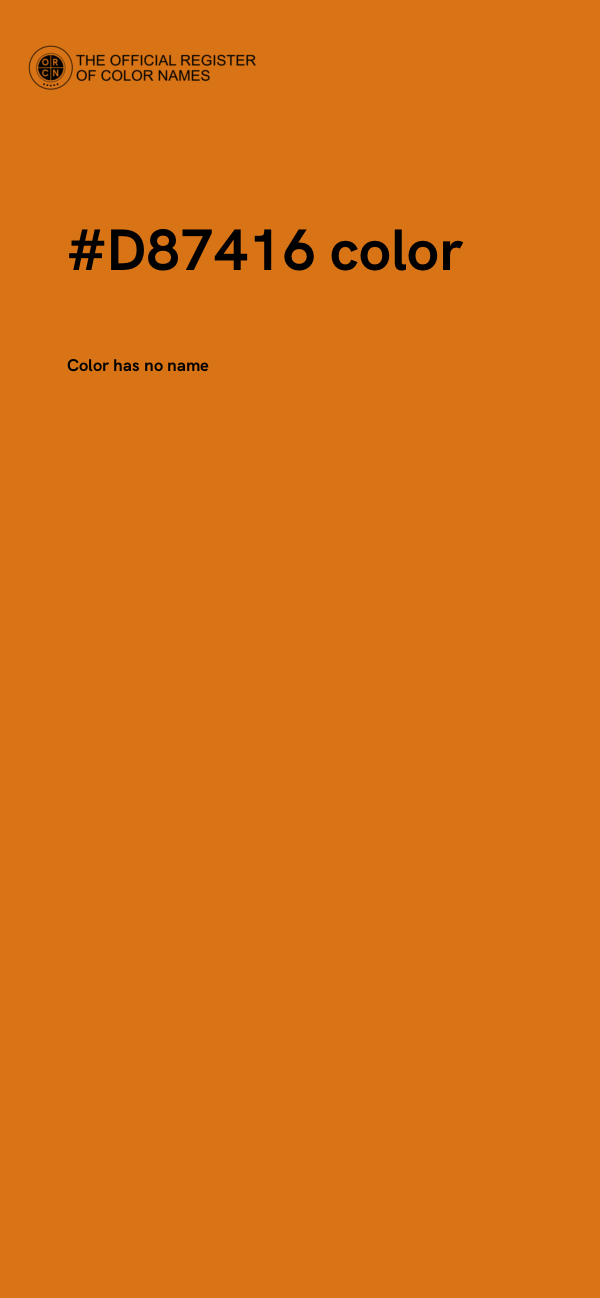 #D87416 color image