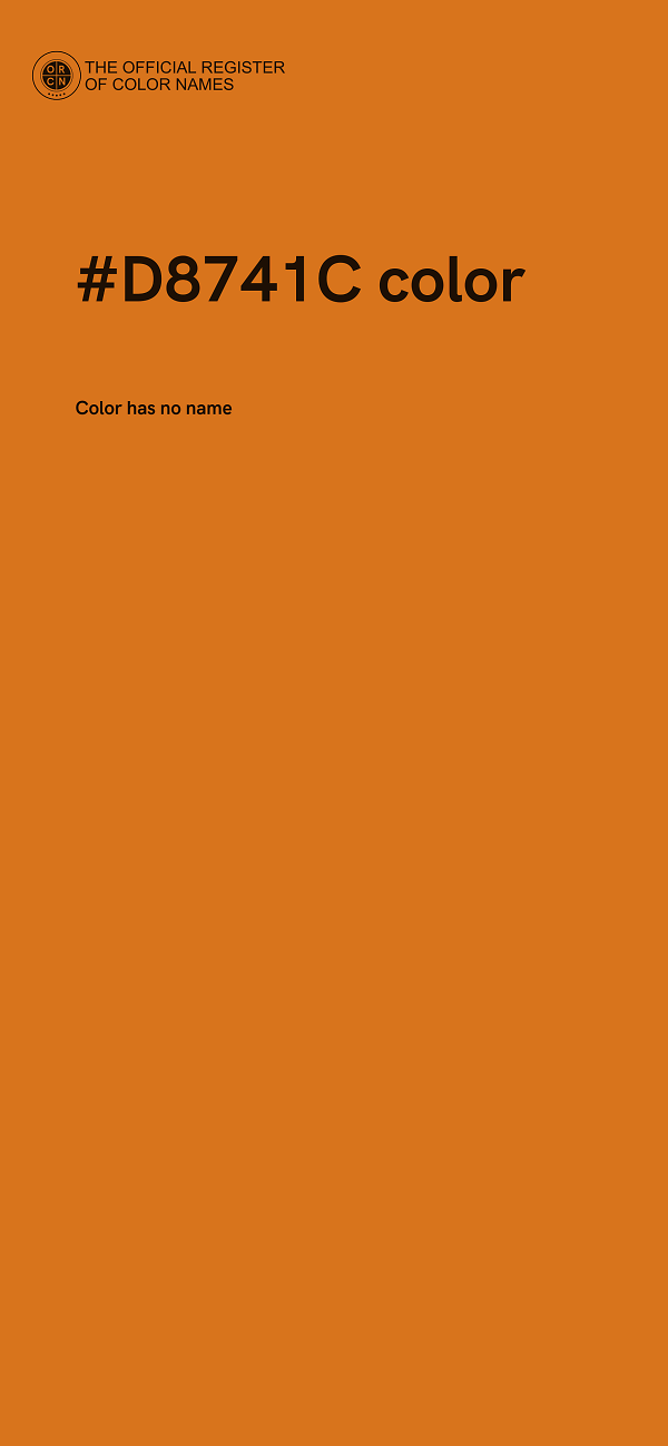 #D8741C color image