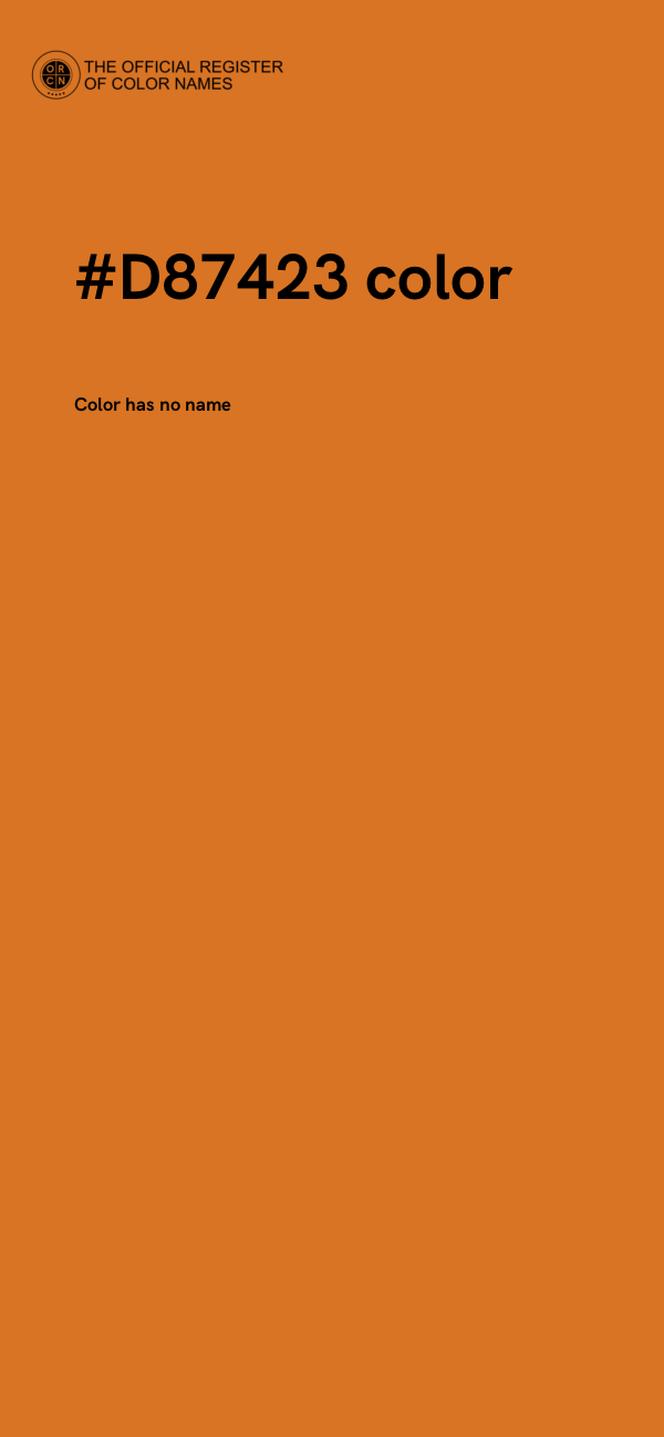#D87423 color image