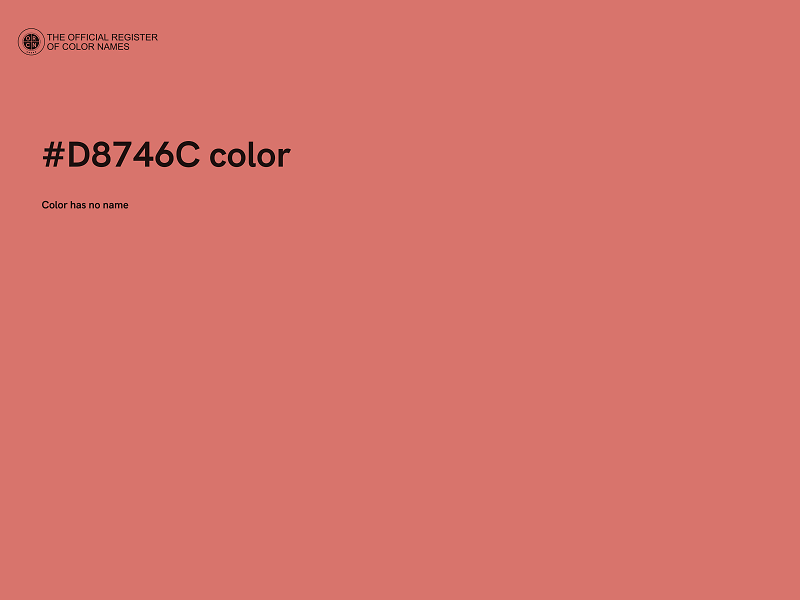 #D8746C color image