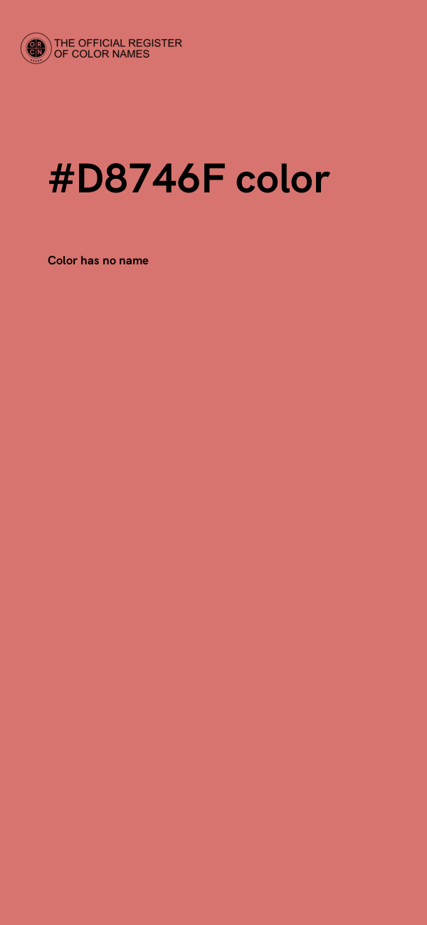 #D8746F color image