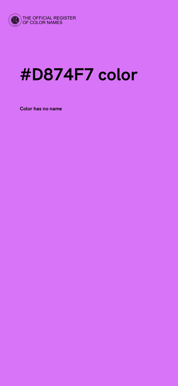 #D874F7 color image