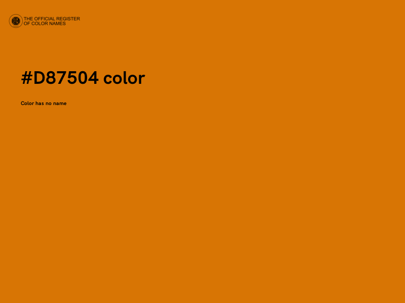 #D87504 color image