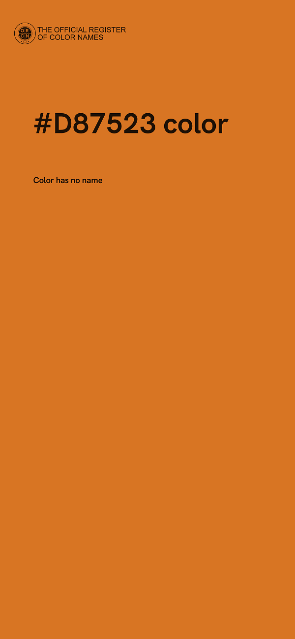 #D87523 color image