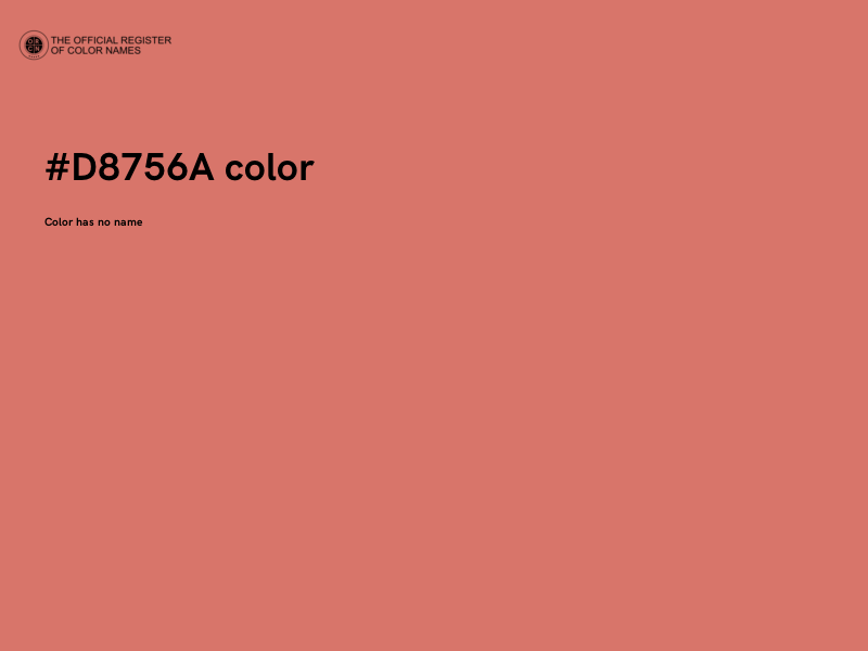 #D8756A color image