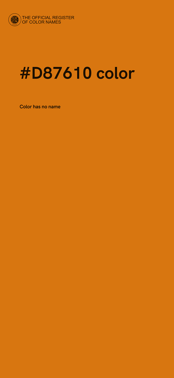 #D87610 color image