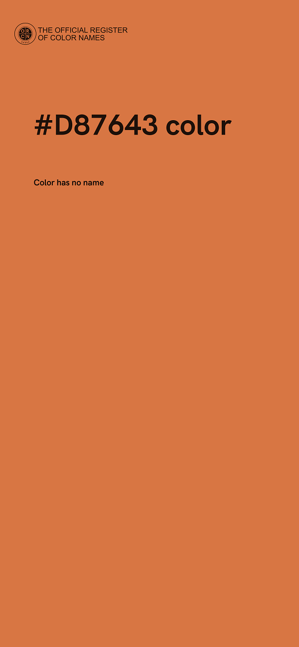 #D87643 color image