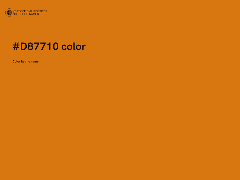 #D87710 color image