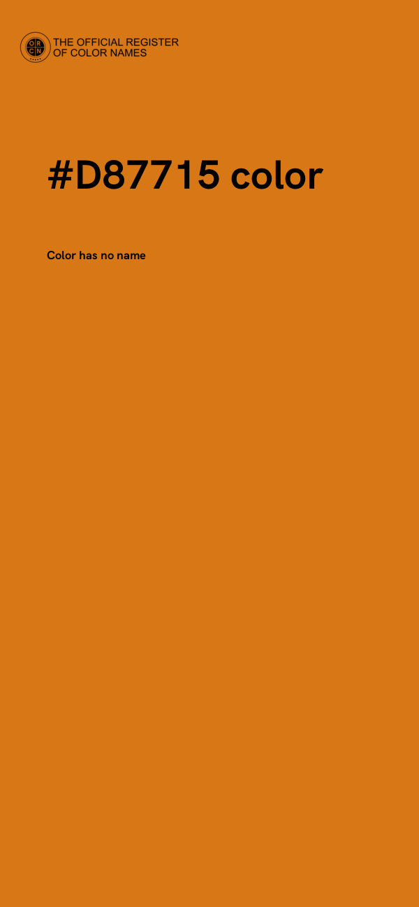 #D87715 color image