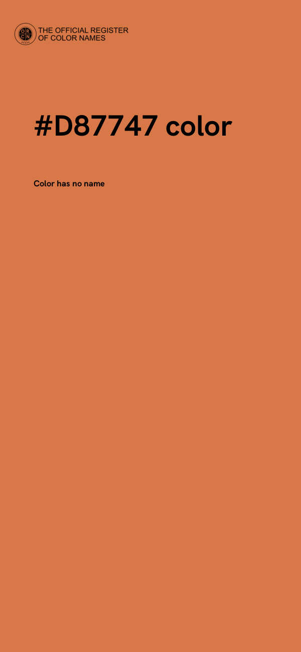 #D87747 color image
