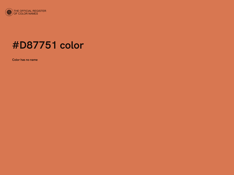 #D87751 color image