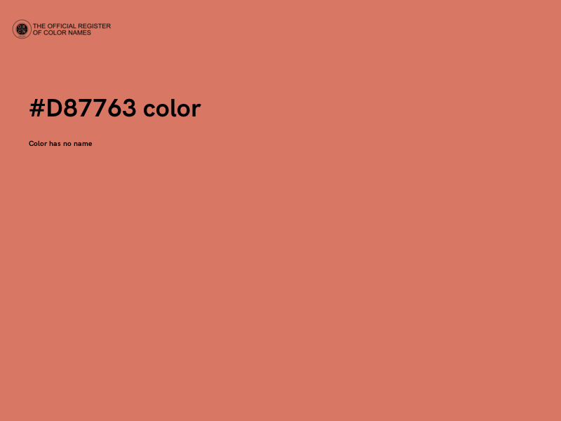 #D87763 color image