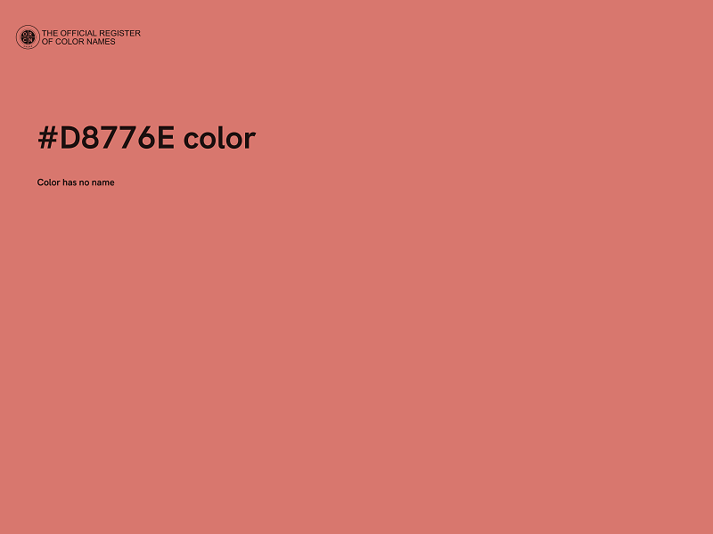 #D8776E color image