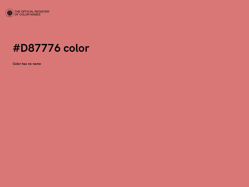 #D87776 color image