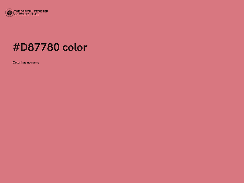 #D87780 color image