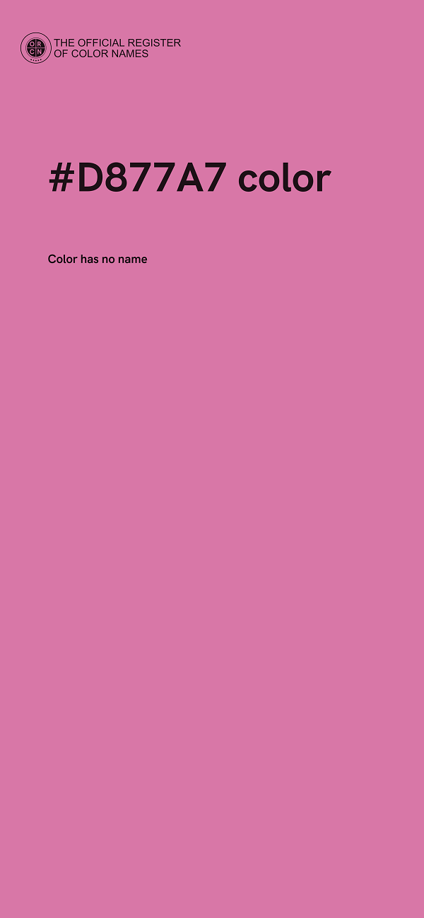 #D877A7 color image