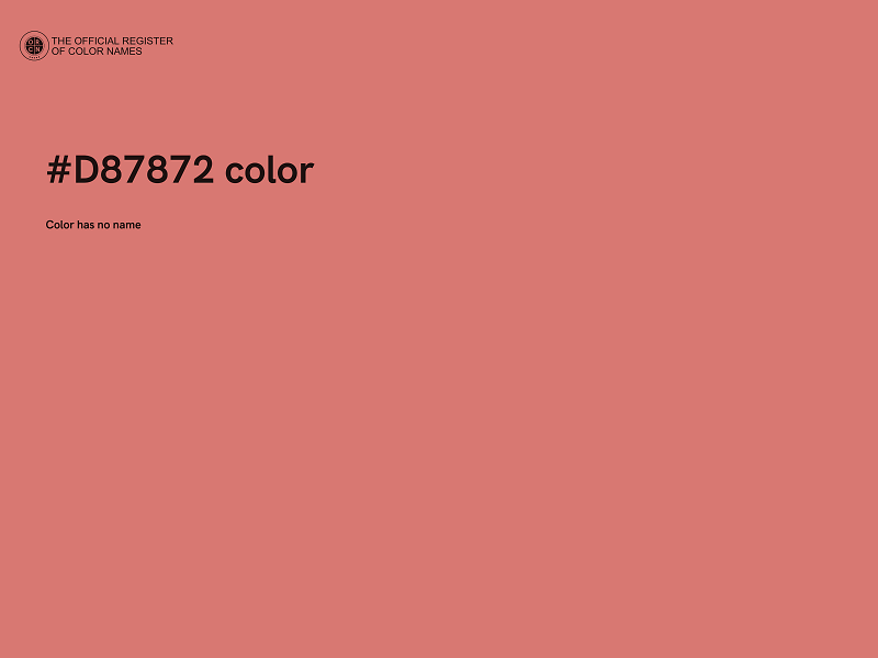 #D87872 color image