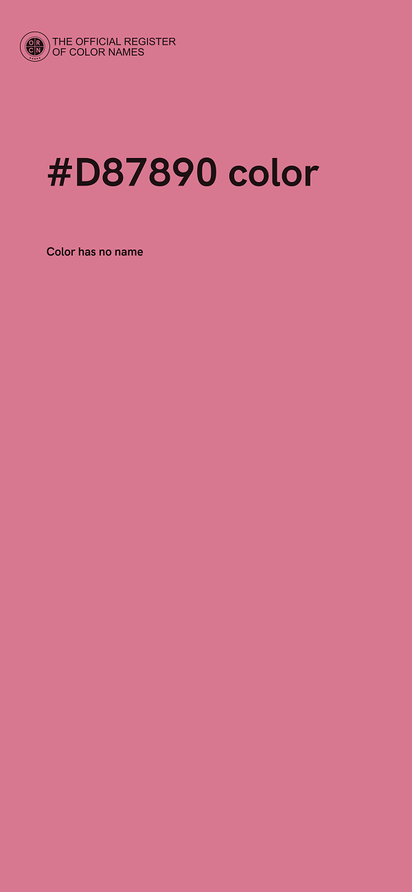 #D87890 color image